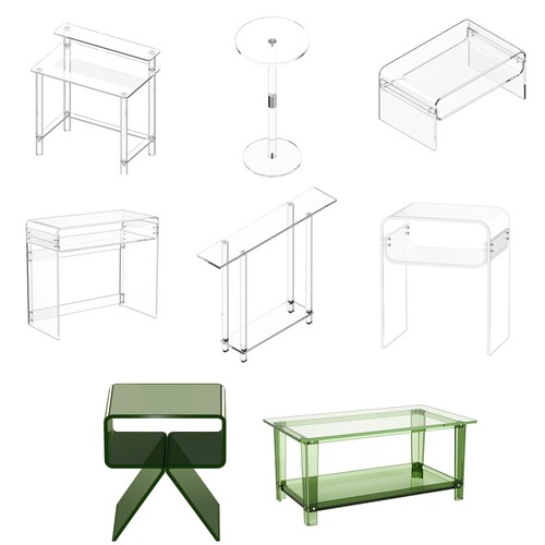 Uimoso acrylic desk - uimoso, coffee